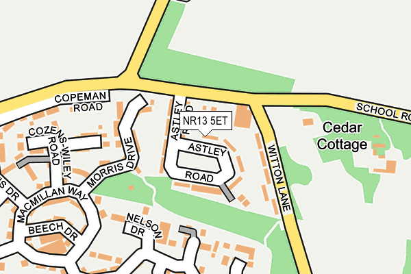 NR13 5ET map - OS OpenMap – Local (Ordnance Survey)
