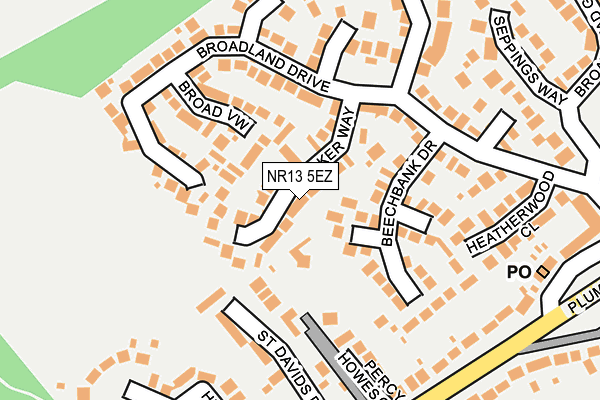 NR13 5EZ map - OS OpenMap – Local (Ordnance Survey)