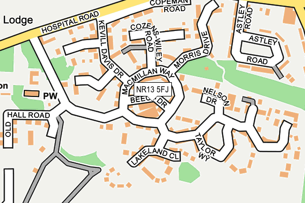 NR13 5FJ map - OS OpenMap – Local (Ordnance Survey)