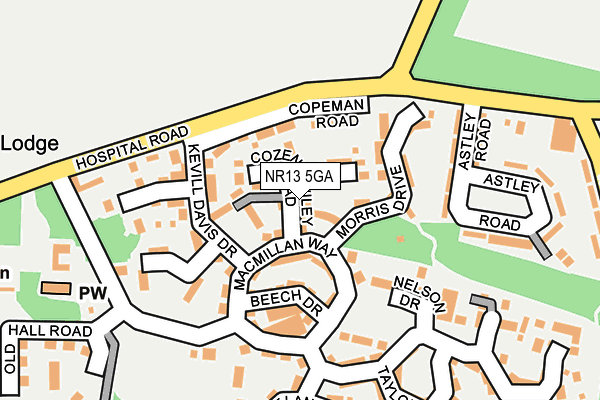 NR13 5GA map - OS OpenMap – Local (Ordnance Survey)