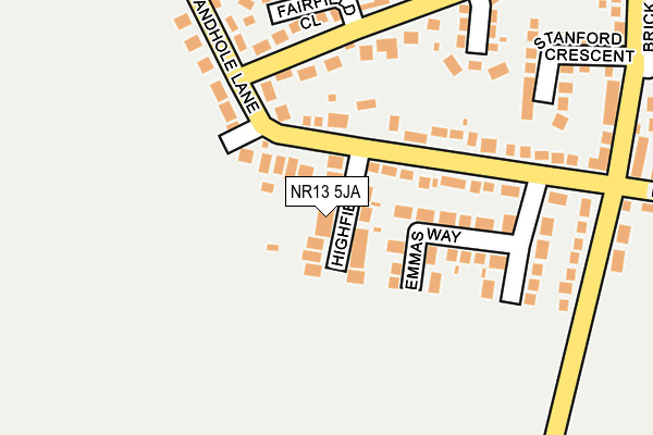 NR13 5JA map - OS OpenMap – Local (Ordnance Survey)