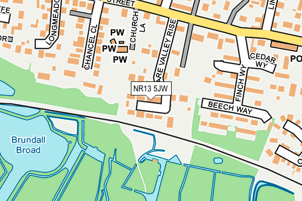 NR13 5JW map - OS OpenMap – Local (Ordnance Survey)