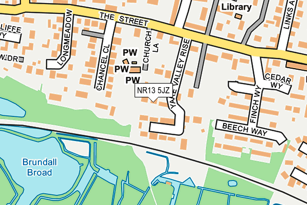 NR13 5JZ map - OS OpenMap – Local (Ordnance Survey)