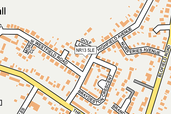 NR13 5LE map - OS OpenMap – Local (Ordnance Survey)