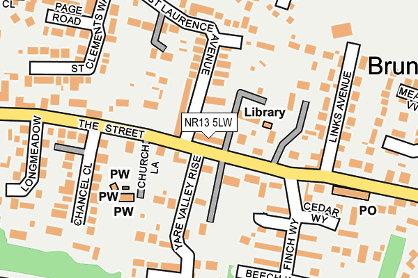 NR13 5LW map - OS OpenMap – Local (Ordnance Survey)