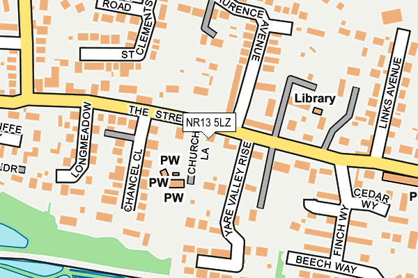 NR13 5LZ map - OS OpenMap – Local (Ordnance Survey)