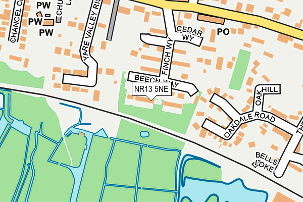 NR13 5NE map - OS OpenMap – Local (Ordnance Survey)