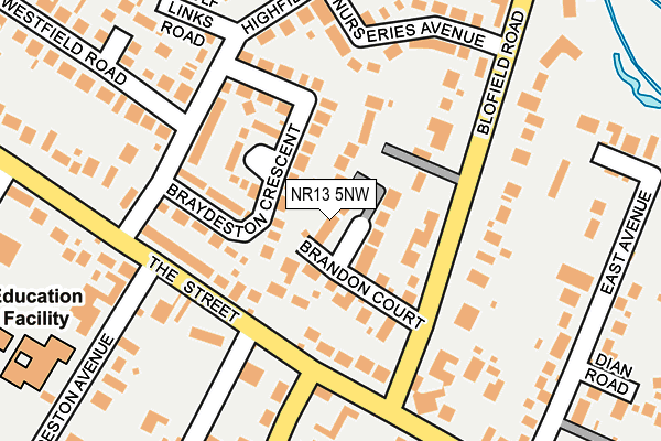 NR13 5NW map - OS OpenMap – Local (Ordnance Survey)