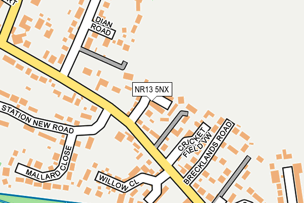 NR13 5NX map - OS OpenMap – Local (Ordnance Survey)