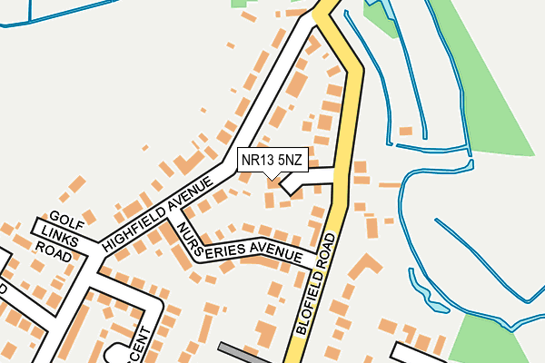 NR13 5NZ map - OS OpenMap – Local (Ordnance Survey)