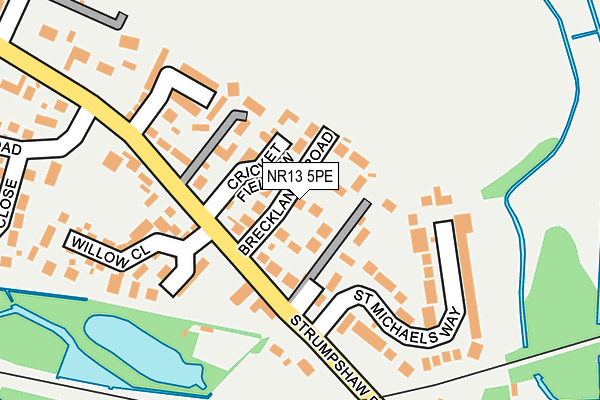 NR13 5PE map - OS OpenMap – Local (Ordnance Survey)