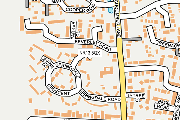 NR13 5QX map - OS OpenMap – Local (Ordnance Survey)