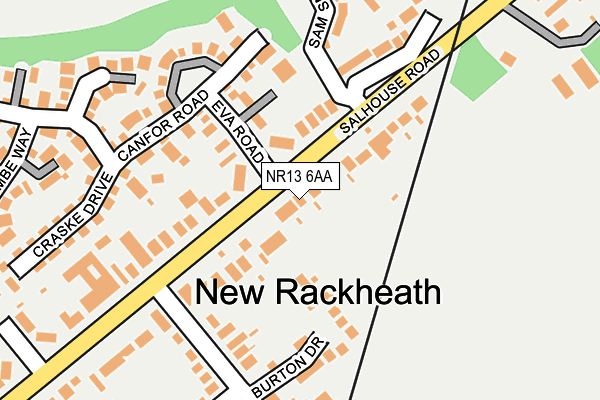 Map of RACKHEATH STORES LTD at local scale