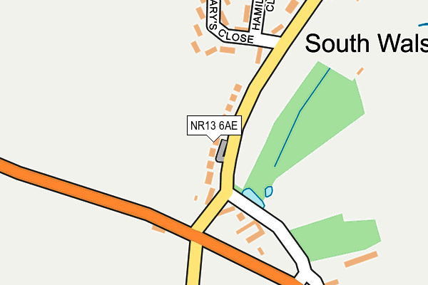 NR13 6AE map - OS OpenMap – Local (Ordnance Survey)