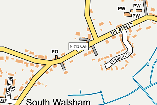 NR13 6AH map - OS OpenMap – Local (Ordnance Survey)