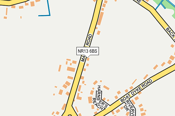 NR13 6BS map - OS OpenMap – Local (Ordnance Survey)