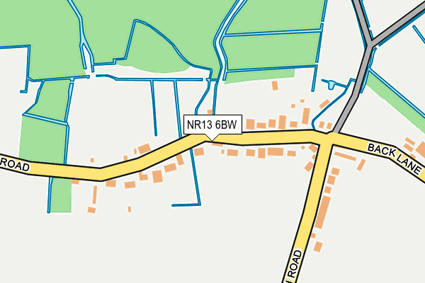 NR13 6BW map - OS OpenMap – Local (Ordnance Survey)