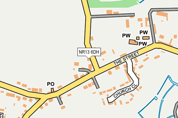 NR13 6DH map - OS OpenMap – Local (Ordnance Survey)