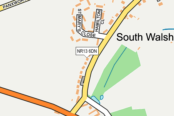 NR13 6DN map - OS OpenMap – Local (Ordnance Survey)