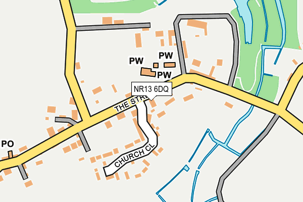 NR13 6DQ map - OS OpenMap – Local (Ordnance Survey)