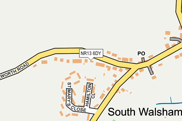 NR13 6DY map - OS OpenMap – Local (Ordnance Survey)