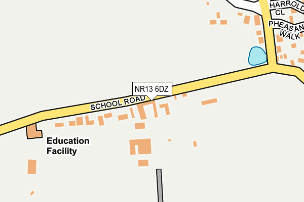 NR13 6DZ map - OS OpenMap – Local (Ordnance Survey)