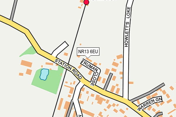 NR13 6EU map - OS OpenMap – Local (Ordnance Survey)