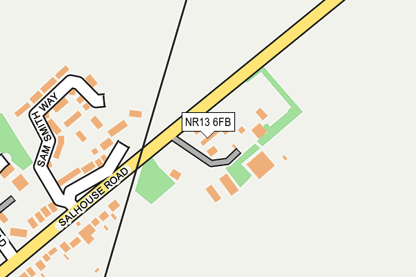 NR13 6FB map - OS OpenMap – Local (Ordnance Survey)
