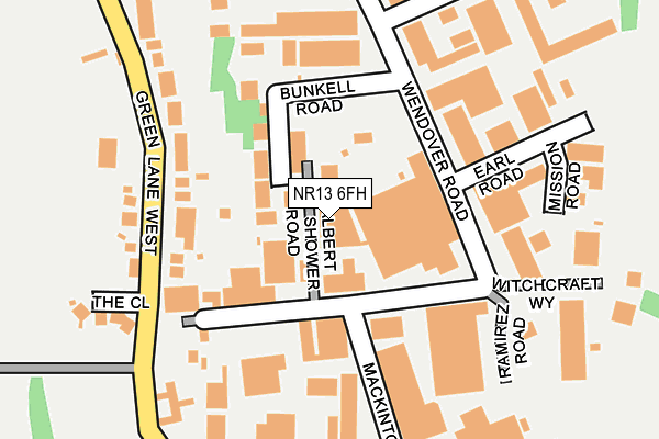 NR13 6FH map - OS OpenMap – Local (Ordnance Survey)