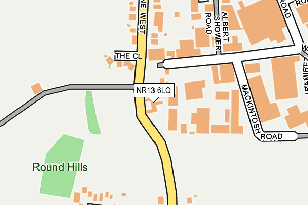 NR13 6LQ map - OS OpenMap – Local (Ordnance Survey)