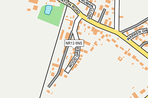 NR13 6NS map - OS OpenMap – Local (Ordnance Survey)