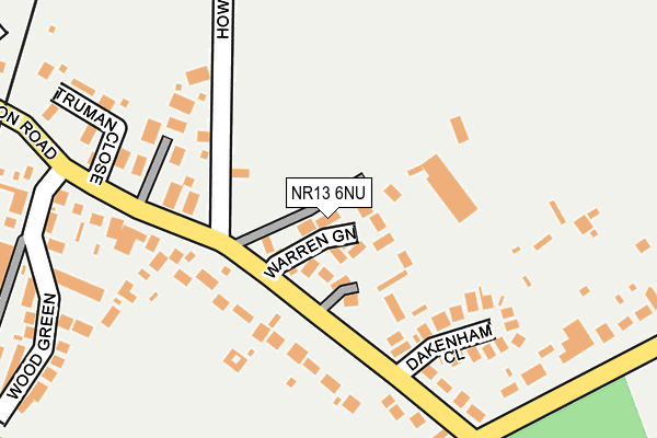 NR13 6NU map - OS OpenMap – Local (Ordnance Survey)
