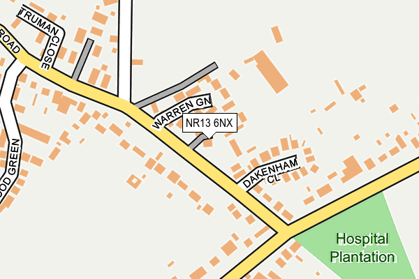NR13 6NX map - OS OpenMap – Local (Ordnance Survey)
