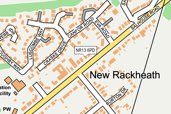 NR13 6PD map - OS OpenMap – Local (Ordnance Survey)