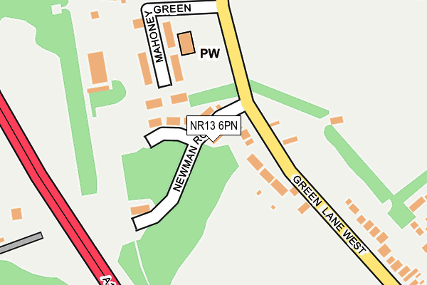 NR13 6PN map - OS OpenMap – Local (Ordnance Survey)