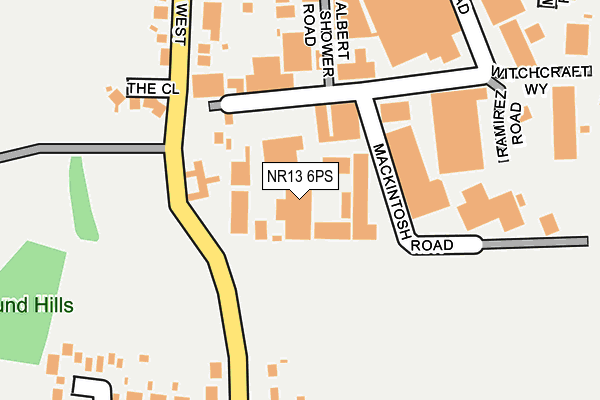 NR13 6PS map - OS OpenMap – Local (Ordnance Survey)