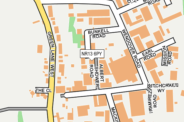 NR13 6PY map - OS OpenMap – Local (Ordnance Survey)