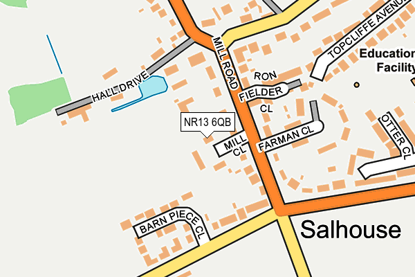 NR13 6QB map - OS OpenMap – Local (Ordnance Survey)