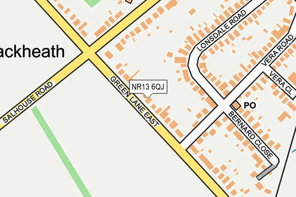 NR13 6QJ map - OS OpenMap – Local (Ordnance Survey)