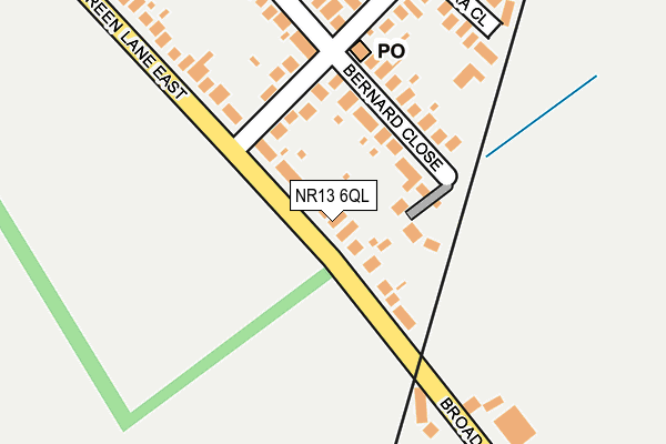 NR13 6QL map - OS OpenMap – Local (Ordnance Survey)