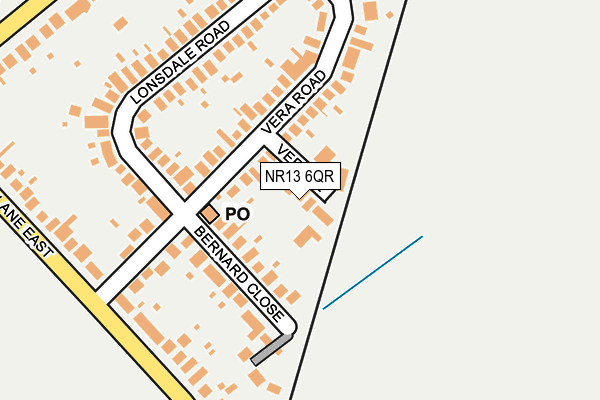 NR13 6QR map - OS OpenMap – Local (Ordnance Survey)