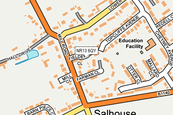 NR13 6QY map - OS OpenMap – Local (Ordnance Survey)