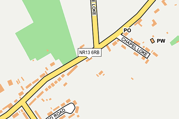 NR13 6RB map - OS OpenMap – Local (Ordnance Survey)