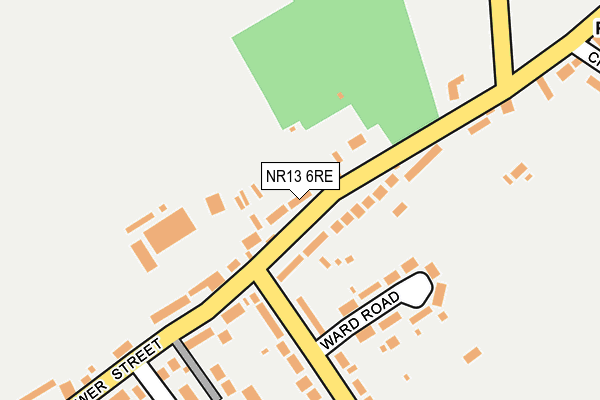 NR13 6RE map - OS OpenMap – Local (Ordnance Survey)