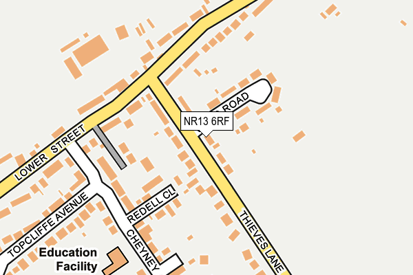 NR13 6RF map - OS OpenMap – Local (Ordnance Survey)