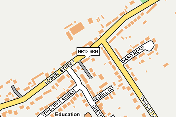 NR13 6RH map - OS OpenMap – Local (Ordnance Survey)