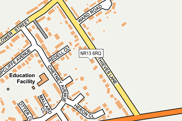 NR13 6RQ map - OS OpenMap – Local (Ordnance Survey)