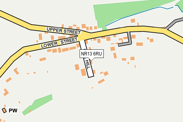 NR13 6RU map - OS OpenMap – Local (Ordnance Survey)