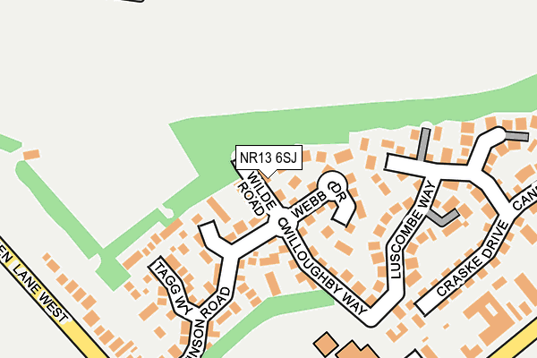 NR13 6SJ map - OS OpenMap – Local (Ordnance Survey)