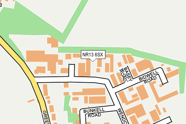 NR13 6SX map - OS OpenMap – Local (Ordnance Survey)
